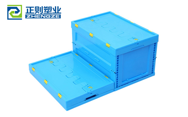 塑料折疊箱加厚帶蓋折疊箱水果蔬菜折疊箱PP大號物流塑膠折疊箱